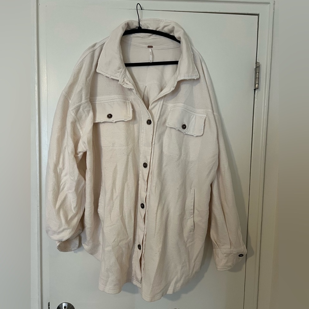 Cream Ruby Jacket, size XL | Free People